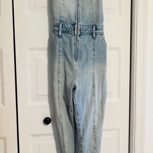 We The Free Blue Denim Overalls